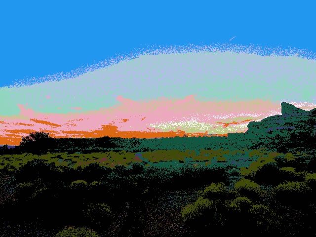 A Shmear of Dusk Above the Shrubs