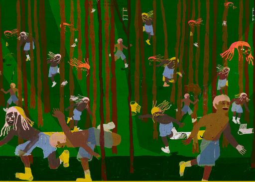 olive trees, summer wood