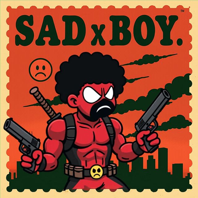Sad Boy Stamp N Collect: Sad-Hero Edition