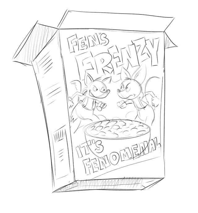 Fen's Frenzy Cereal Box