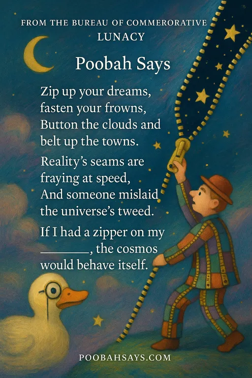 National Zipper Day - Zip Thy Cosmic Trousers, Ye Buffoon!