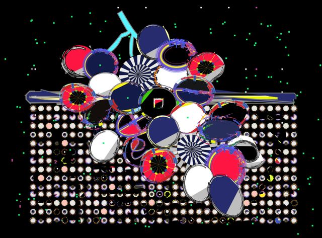 My computer in conversation with Lichtenstein’s grapes 
