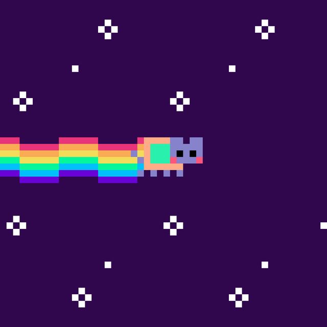 Vaporwave Dot Cat