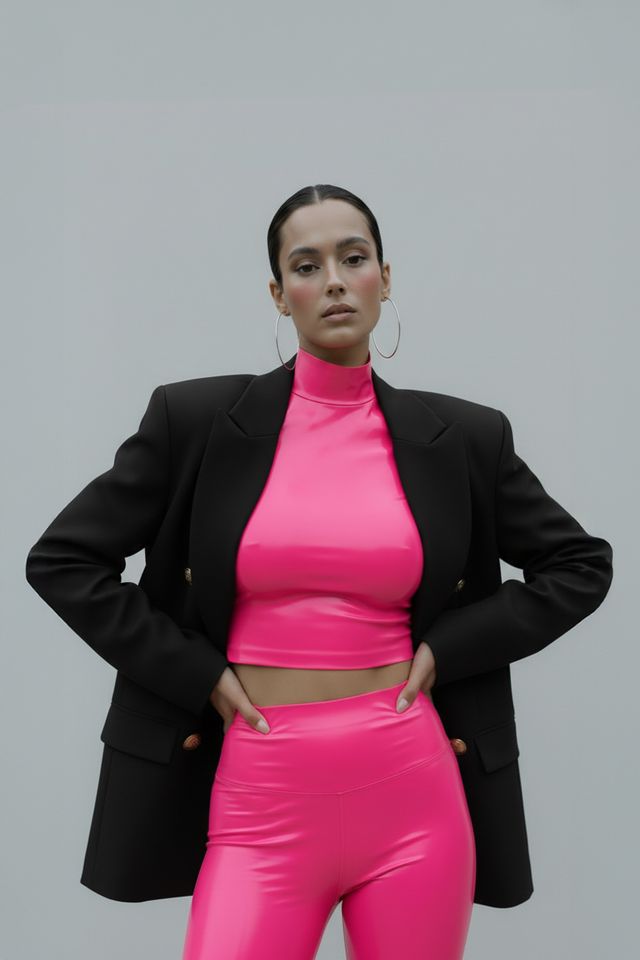 double breasted pink neon no. 2