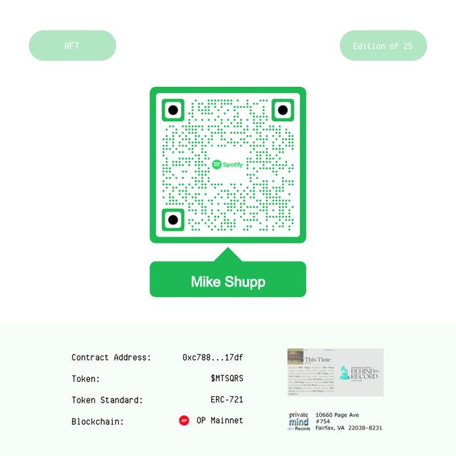 Mike Shupp on Spotify QR Code