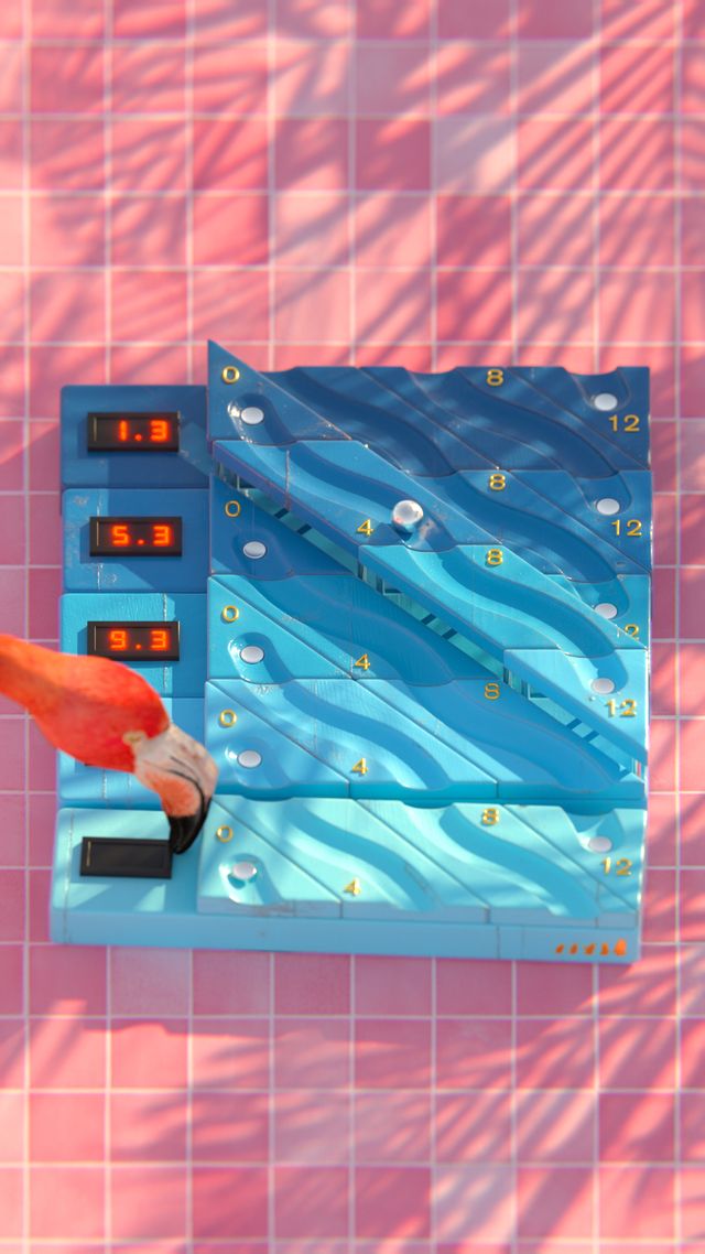 five Temporal Block Toys in sequence