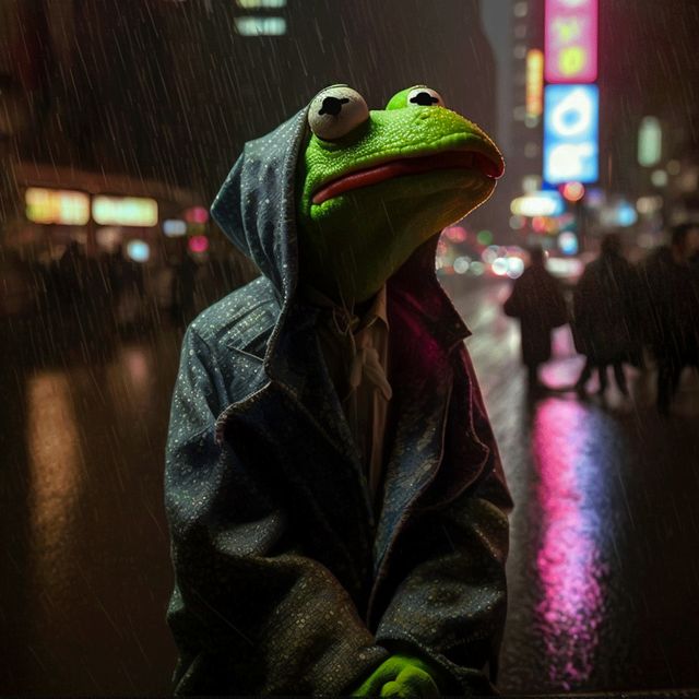 🐸 Frog in the Rain💧