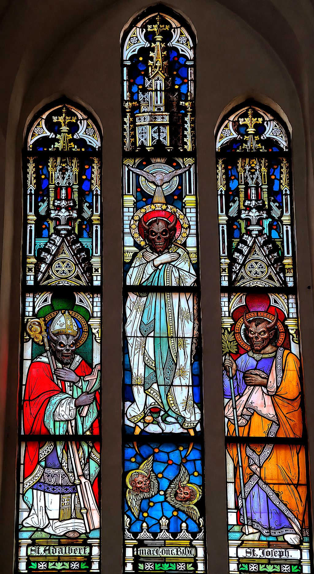A window… Not a saint...