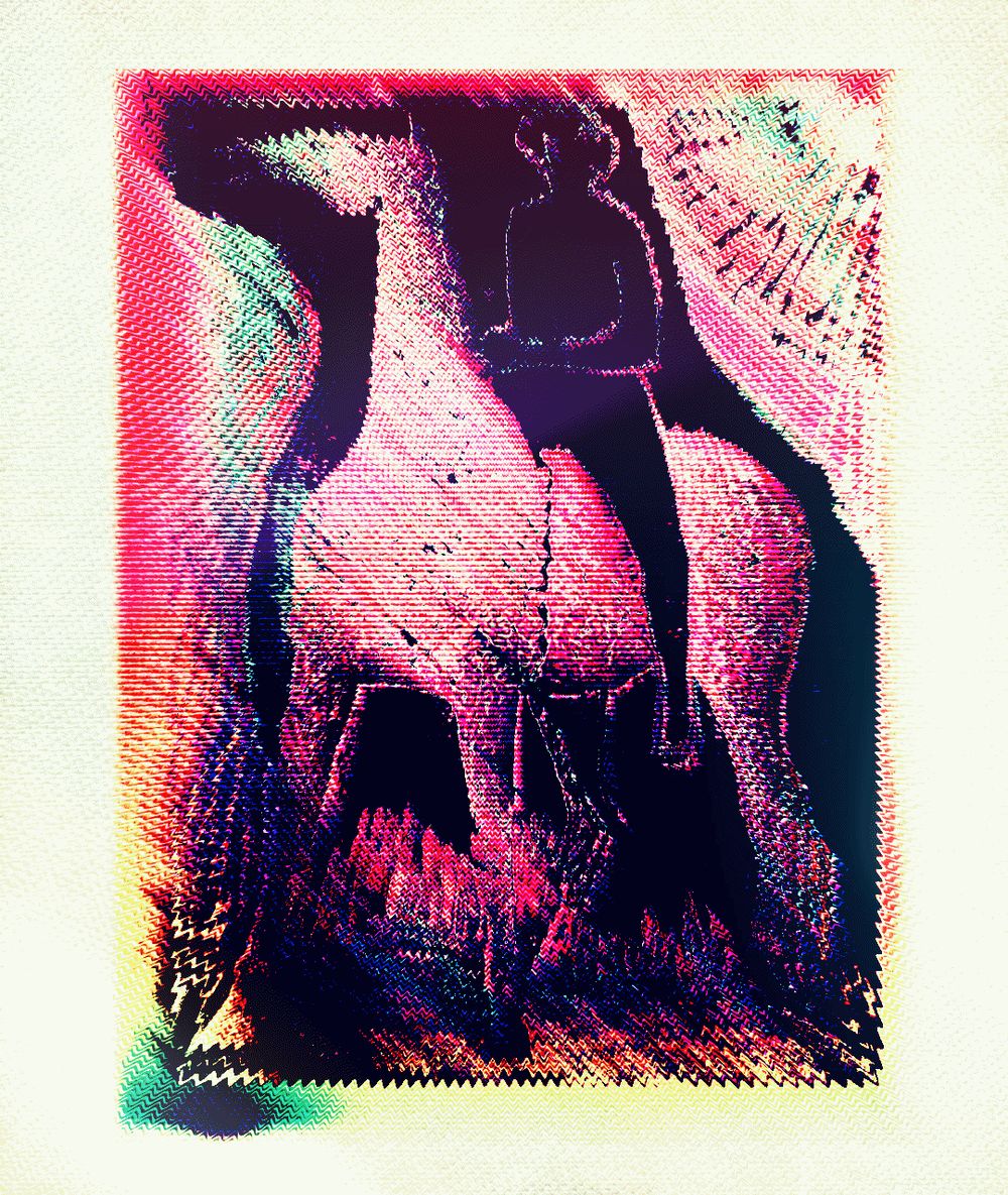 Lad on Horse - Kinetic Red