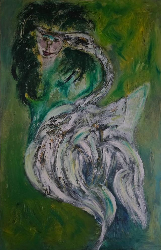 White Swan Meets Leda
