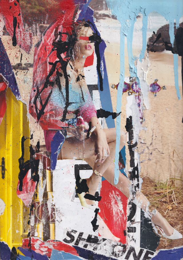 BEACH WATCHER - Graffiti Collage No. 1