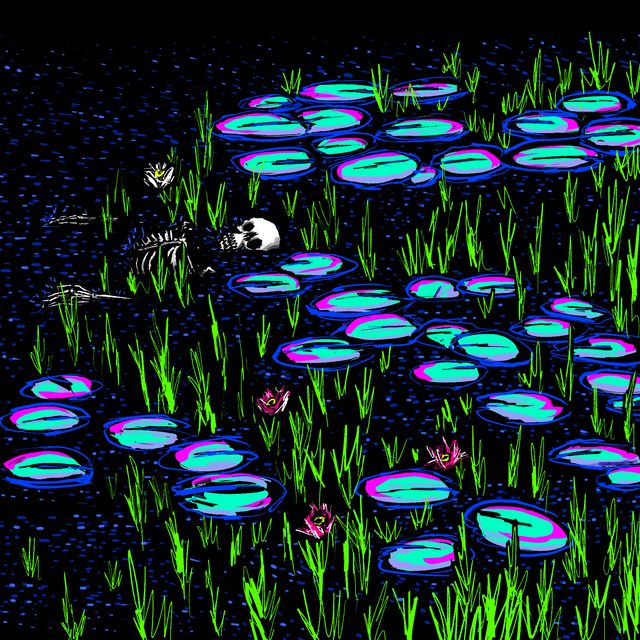 I died silently in Monet’s water lily pond