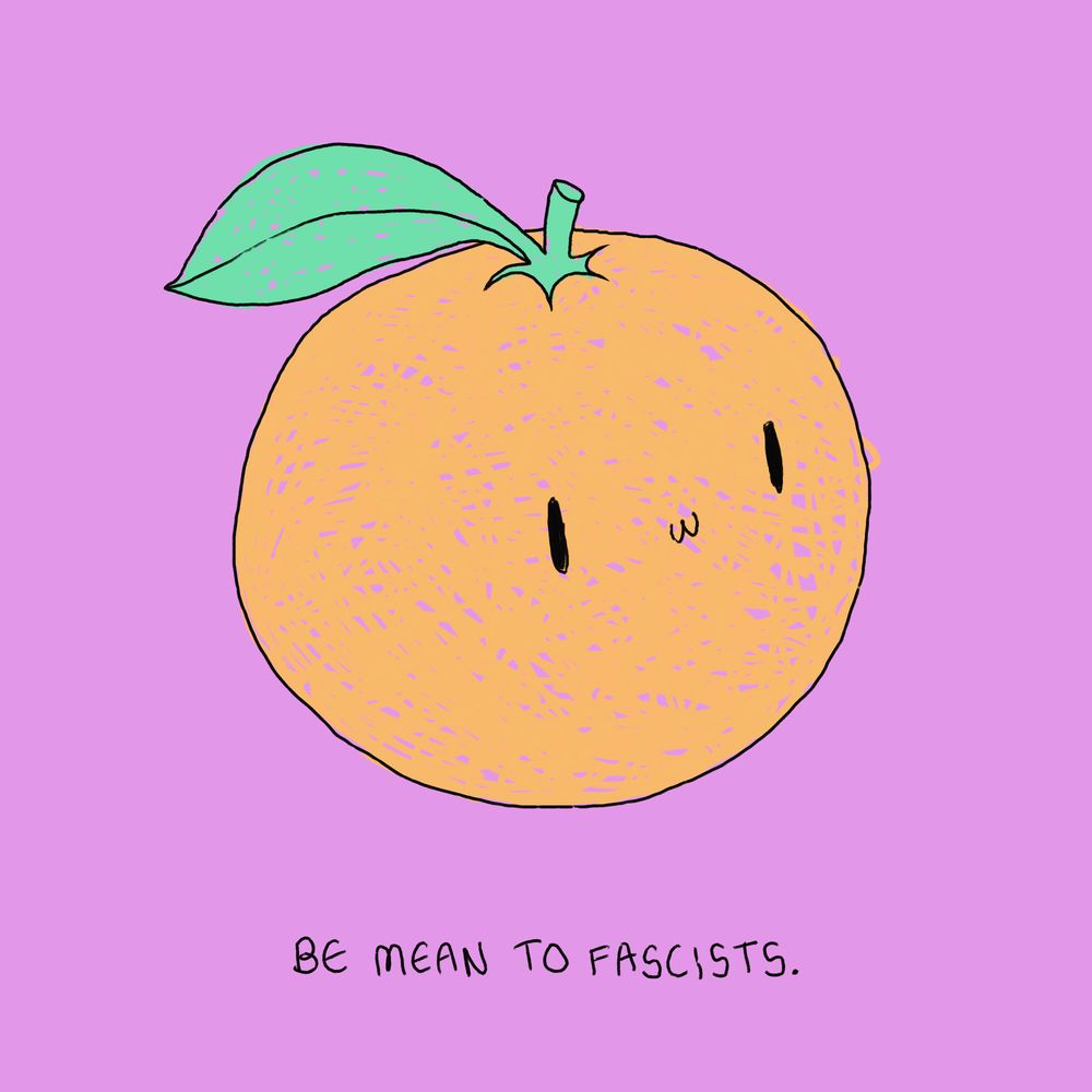 be mean to fascists.