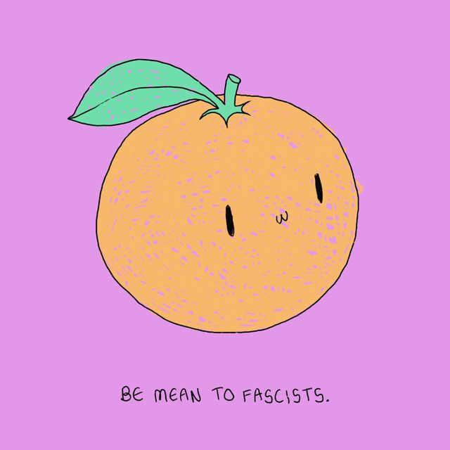 be mean to fascists.