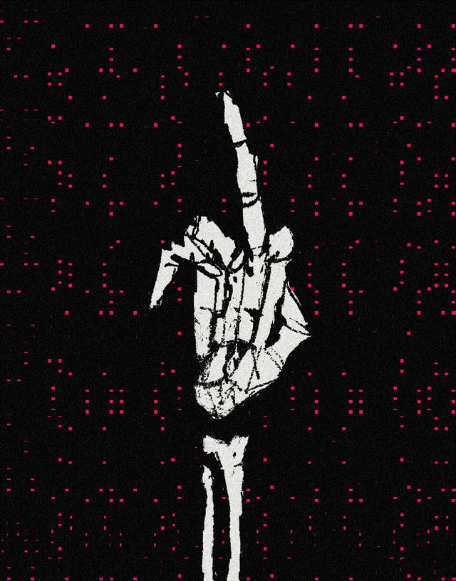 for once in a while, you may use your middle finger.