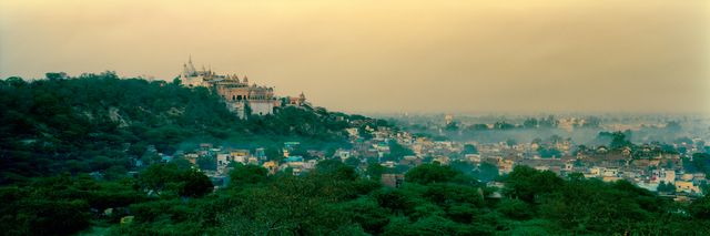 Radharani Temple on the hillock in Varshana, Uttah Pradesh