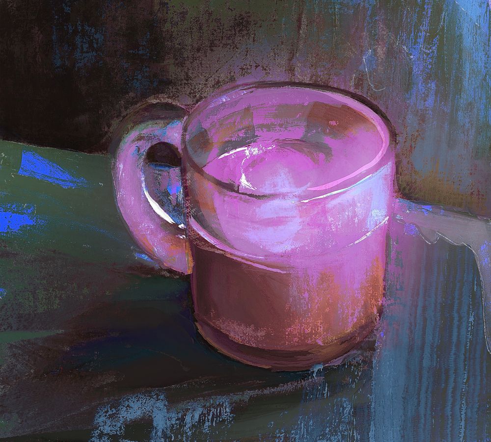 the pink mug