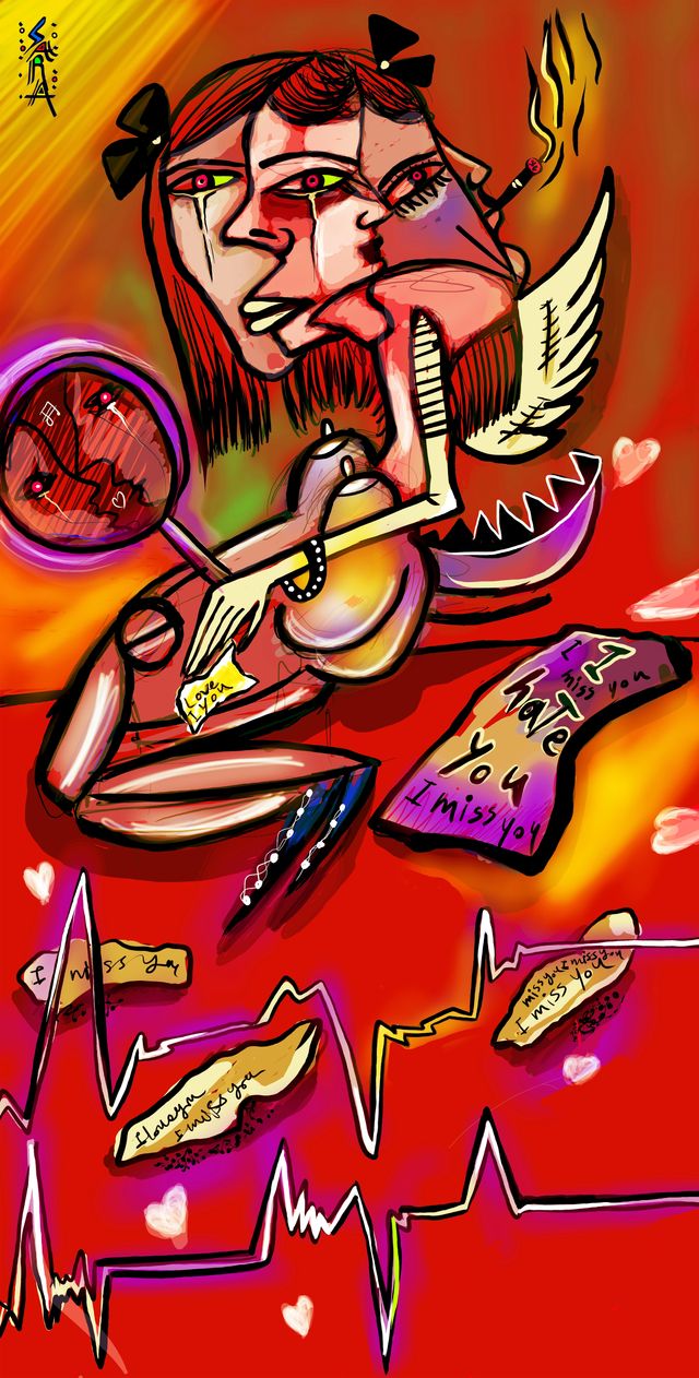 A Romantic Lie :  U Live in my heart . I Live in yours 