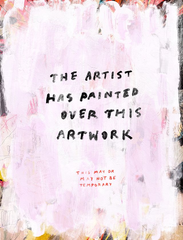 THE ARTIST HAS PAINTED OVER THIS ARTWORK
