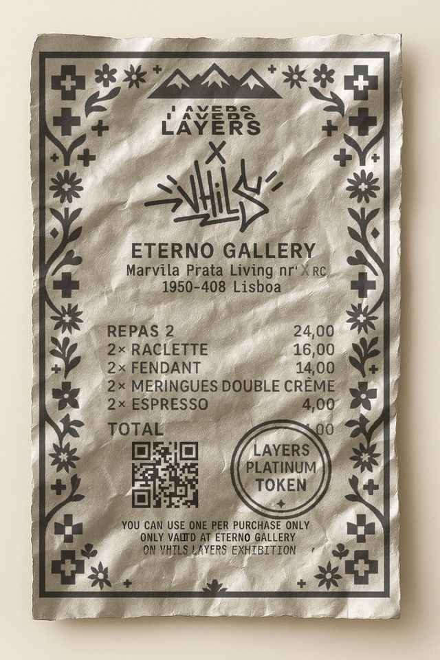 Layers x Vhils - Platinum Token - Geneva