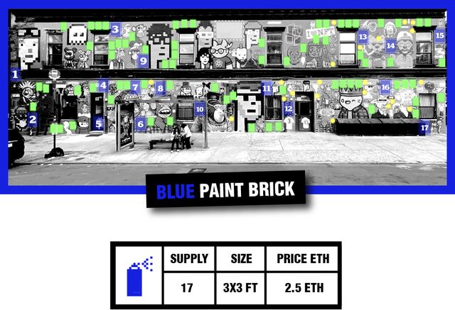 BLUE PAINT BRICK